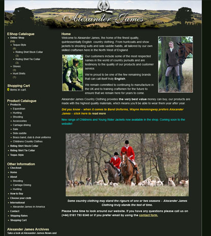 Alexander James Website Design