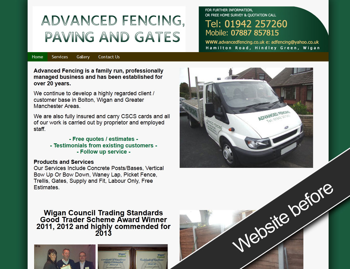 Advanced Fencing Website Design