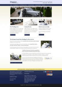 Elegance Wedding Cars Website Design