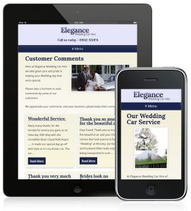 Elegance Wedding Cars Website Design