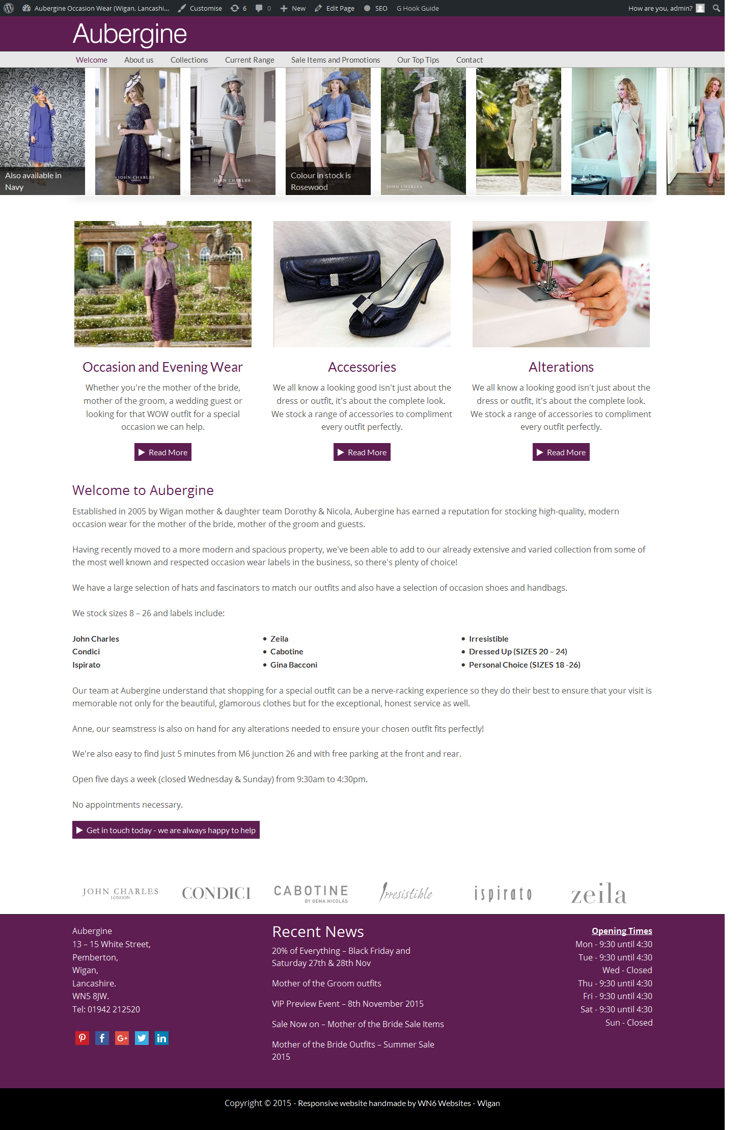 Aubergine Website Design