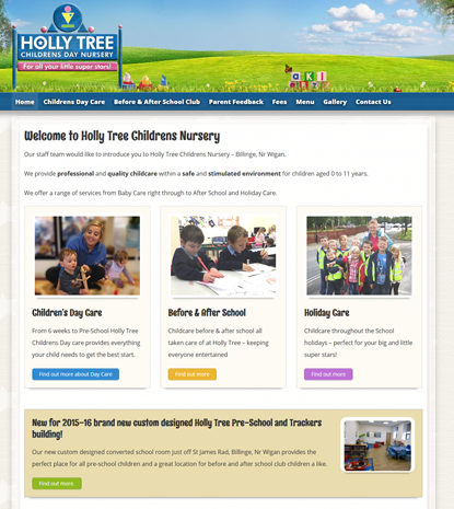 Holly Tree website design