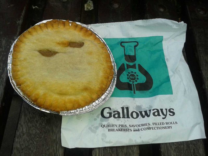 Picture of a potato and meat pie from Galloways in Wigan! Yum!