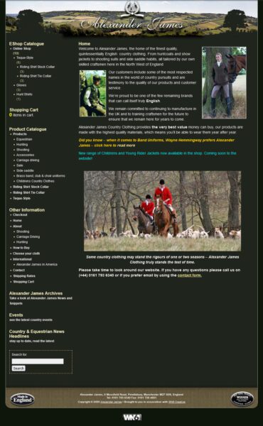 Alexander James Website Design
